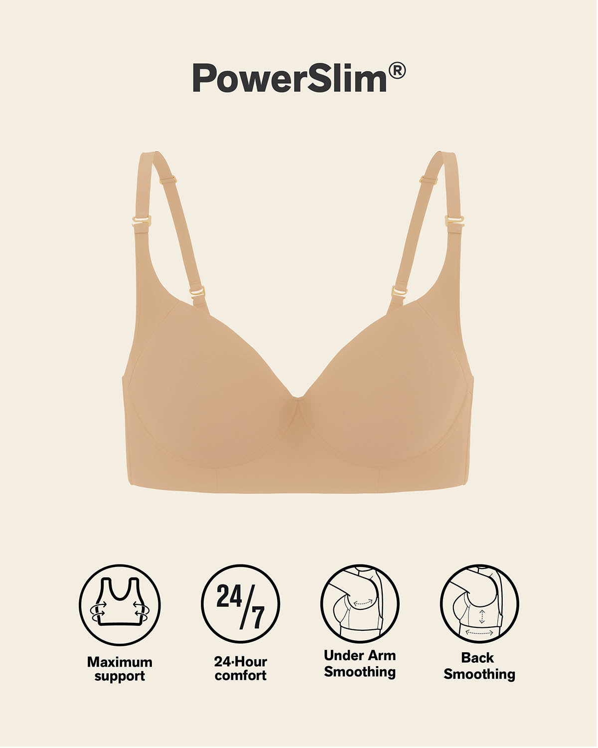 Back Smoothing Bra with Soft Full Coverage Cups