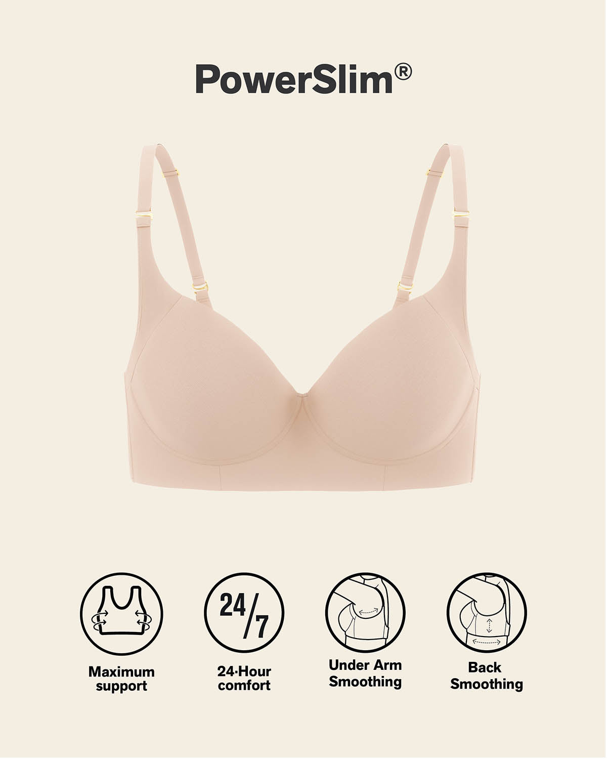 Back Smoothing Bra with Soft Full Coverage Cups
