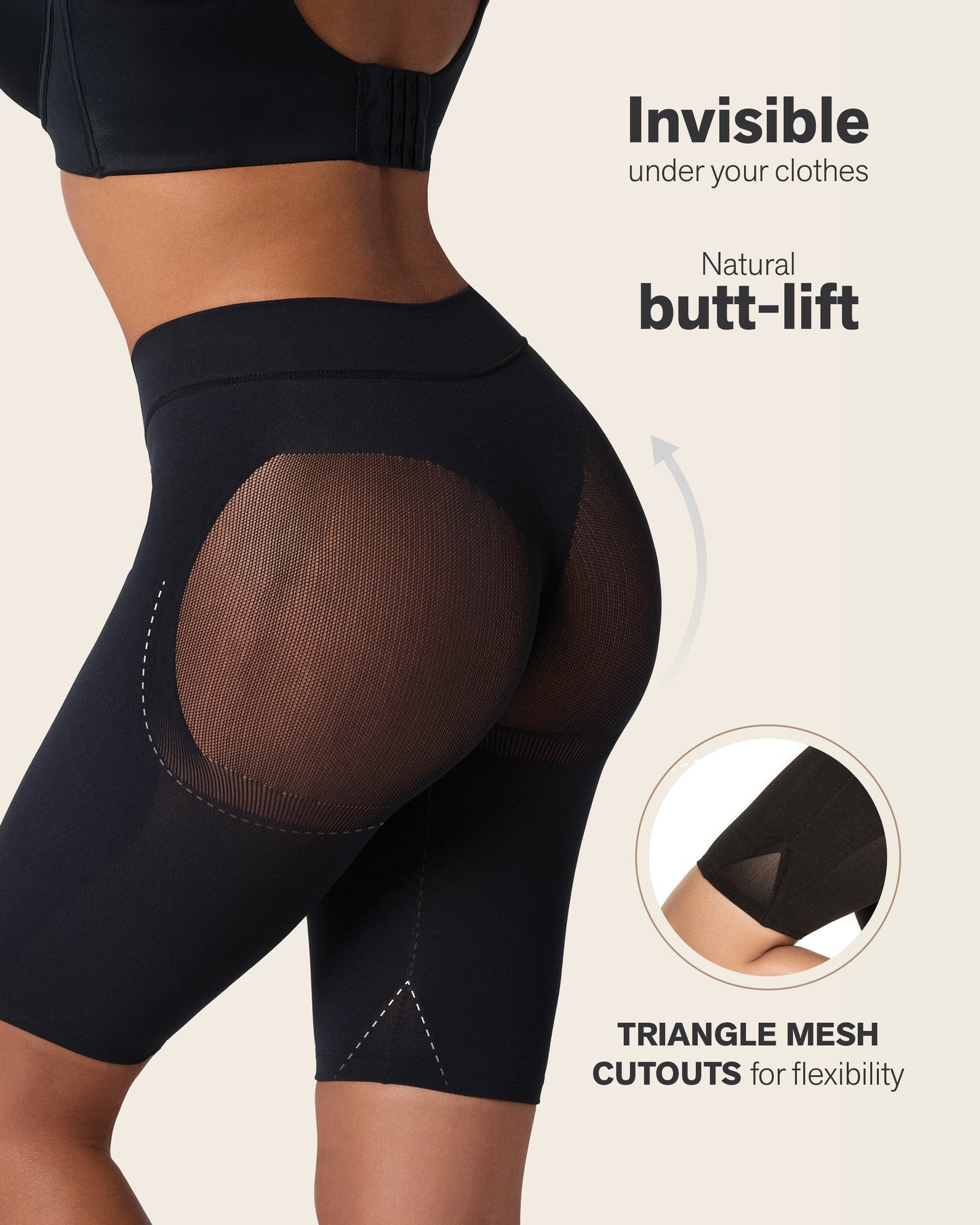 Well-Rounded Invisible Butt Lifter Shaper Short